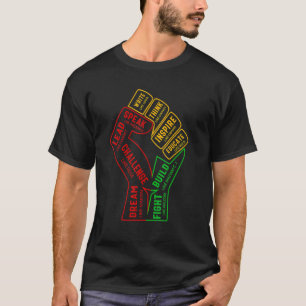 Inspirerende zwarte leiders - Power Fist Melanin B T-shirt