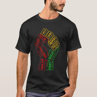 Inspirerende zwarte leiders - Power Fist Melanin B T-shirt