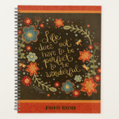  inspirerendeFloral Life Quote Inspirivity Planner (Voorkant)