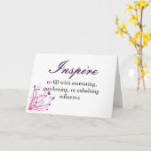 Inspirez la carte de définition (Fleur jaune)