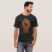 Inspiring Black Leaders Power Fist Hand Black Hist T-shirt (Voorkant volledig)