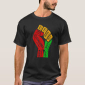 Inspiring Black Leaders Power Fist Hand Black Hist T-shirt (Voorkant)