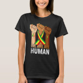 Inspiring Black Leaders Power Fist Hand Black Hist T-shirt (Voorkant)