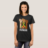 Inspiring Black Leaders Power Fist Hand Black Hist T-shirt (Voorkant volledig)