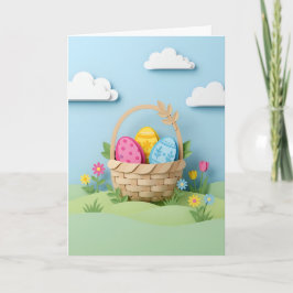 Inspiring Easter Egg Basket Papercraft Flowers Feestdagen Kaart
