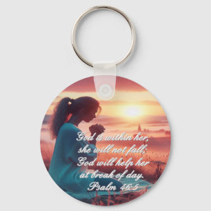 'Inspiring Faith' Aluminium Circle Sleutelhanger