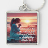 'Inspiring Faith' Premium Square Sleutelhanger (Voorkant)