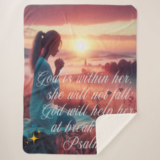 'Inspiring Faith' Sherpa Blanket Deken