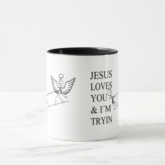 Inspiring funny design Jesus loves you and I try Mok (Midden)