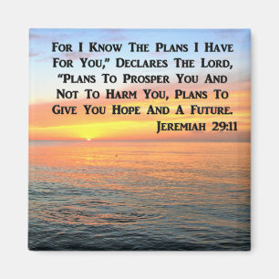 INSPIRING JEREMIAH 29:11 SUNRISE MAGNEET