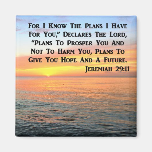 INSPIRING JEREMIAH 29:11 SUNRISE MAGNEET (Voorkant)