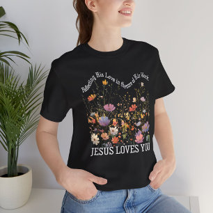 Inspiring Jesus Loves You, Natuur Design T-shirt