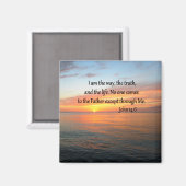 INSPIRING JOHN 14:6 SUNRISE FOTO DESIGN MAGNEET (Voorkant / Achterkant)
