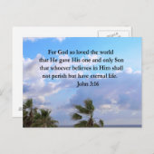 INSPIRING JOHN 3:16 FOTO BRIEFKAART (Voorkant / Achterkant)