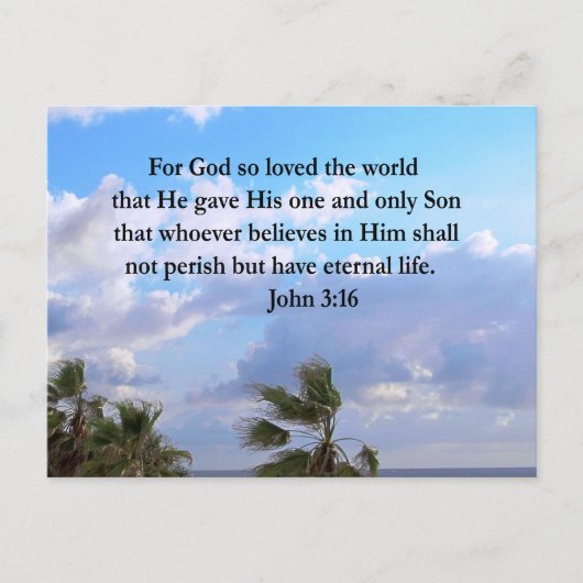 INSPIRING JOHN 3:16 FOTO BRIEFKAART (Voorkant)