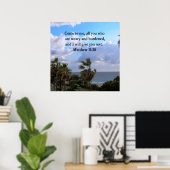 INSPIRING MATTHEW 11:28 SCRIPTURE ONTWERP POSTER (Thuiskantoor)