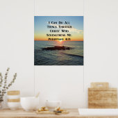 INSPIRING PHILIPPIANS 4:13 SUNRISE POSTER (Keuken)