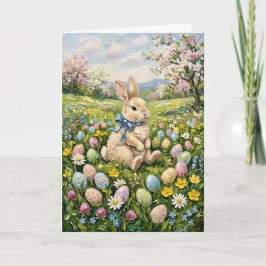 Inspiring Spring Easter Eggs And Bunny Feestdagen Kaart