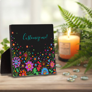 Inspirivity Gepersonaliseerd Naam Quote Bloemen Fotoplaat