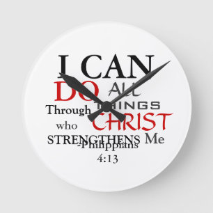 Inspring PHILIPPIANS 4:13 Ronde Klok