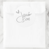 Insta-handtekening van Jennifer Bene Ronde Sticker (Tas)