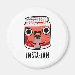 Insta-jam Funny Social Media Jam Pun Magneet