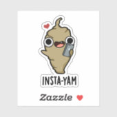 Insta-yam Grappige Sociale Media Veggie Pun Sticker (Vel)