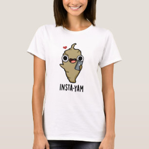 Insta-yam Grappige Sociale Media Veggie Pun T-shirt