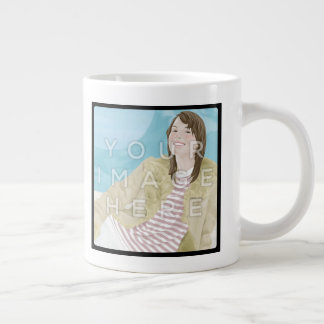Instagram 2-Photo Personnalisé Jumbo Mug