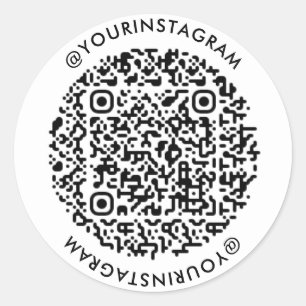 Instagram Business Social Media Moderne QR-code Ronde Sticker