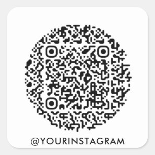 Instagram Business Social Media Moderne QR-code Vierkante Sticker