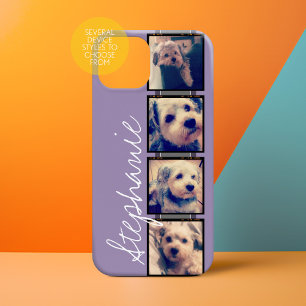 Instagram Collage - 4 foto's Orchid achtergrond