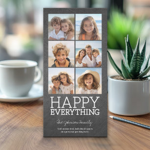 Instagram Collage met 6 foto's op schoolbord Feestdagenkaart