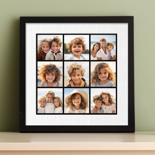 Instagram Collage met 9 foto's Foto Afdruk