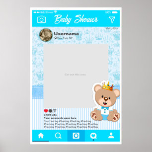 Instagram Custom Selfie Frame Poster pour Baby Sho