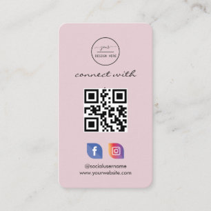 Instagram Facebook QR Code, Social Media Dusty Roo Visitekaartje
