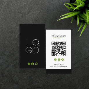 Instagram Facebook YouTube Social Media QR Code Bu Visitekaartje