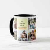 Instagram Famille Photos 10 Photo Collage Mug (Devant gauche)