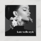 Instagram foto QR-code Vierkante Visitekaartje (Voorkant)