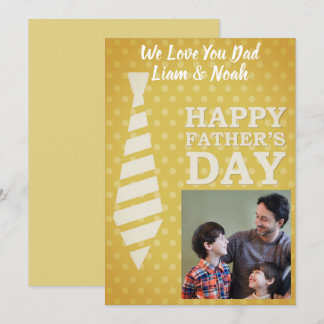 Instagram Foto Stropdas Golden Stippen Fathers Day Kaart