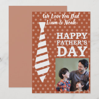 Instagram Foto Stropdas Stippen Brown Fathers Day  Kaart