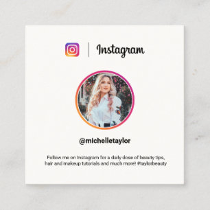 Instagram foto trendy social media brown kraft contactkaartje