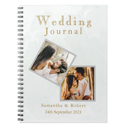 Instagram Foto Waterverf Wedding Journal Notitieboek (Voorkant)