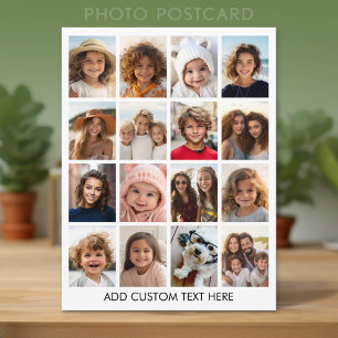Instagram Fotocollage - 16 foto's Kan Kleur bewerk Briefkaart
