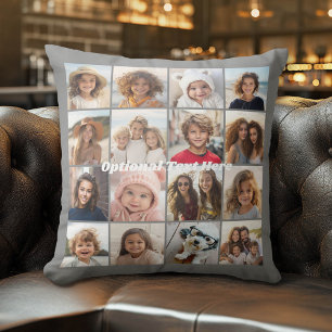 Instagram fotocollage - 16 foto's kunnen kleur bew buitenkussen