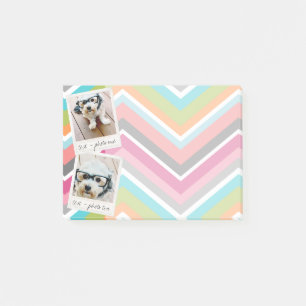 Instagram-fotocollage met kleurrijke chevrons post-it® notes
