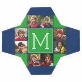 Instagram Fotocollage Monogrammen - Groene Marine Voetbal (Enkel)