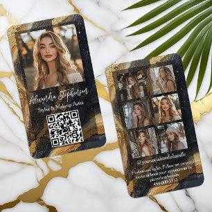 Instagram Fotocollage Social Media Zwart Goud Visitekaartje
