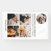 Instagram Fotocollage Sociale Media Profiel Spandoek (Horizontaal)