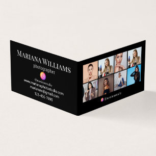 instagram fotograaf 8 foto collage zwart chic visitekaartjes